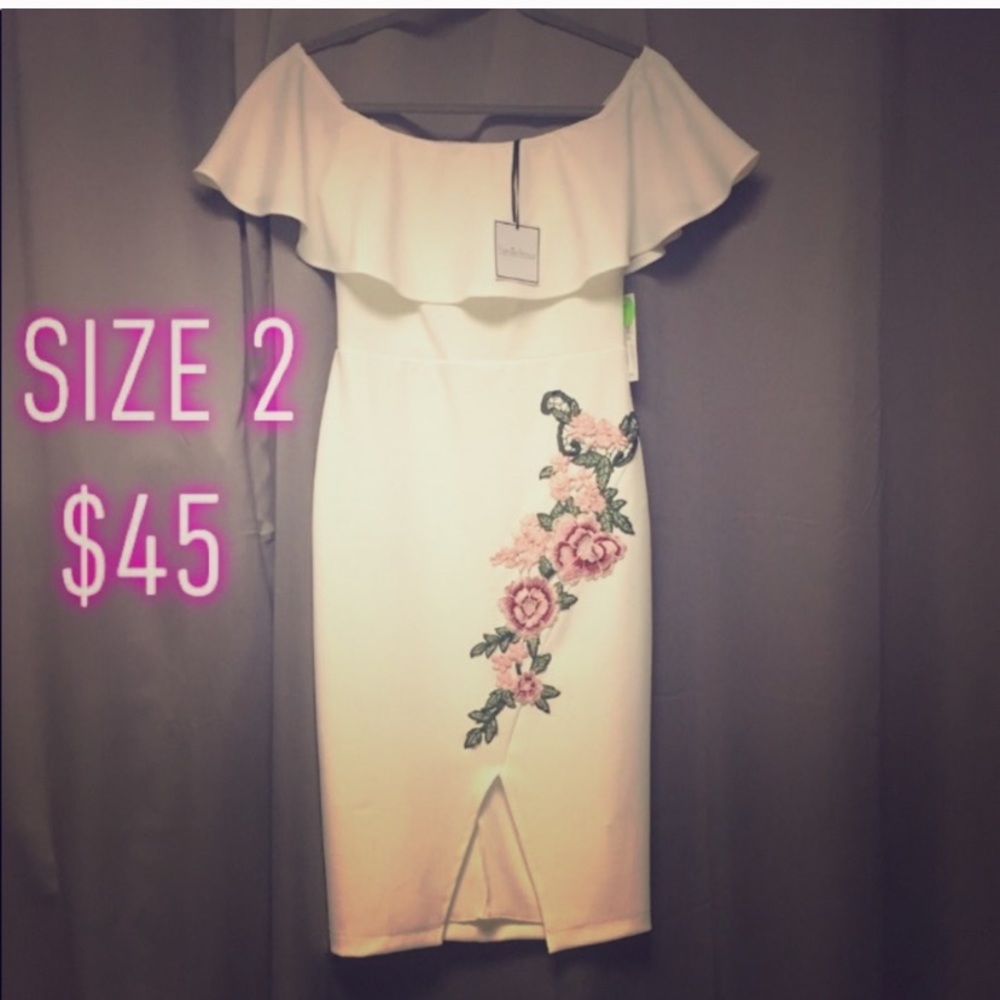 NWT: Beautiful Off the shoulder white dress